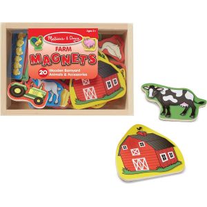 ERYI-Aimants En Bois La Ferme, 20 Animaux Magnétiques, Jouet Montessori En Bois, Jouet Créatif, Jouet Éducatif, Jouet De Développement, Cadeau Pour Garçon Ou Fille De 3 4 5 6 7 Ans - Neuf
