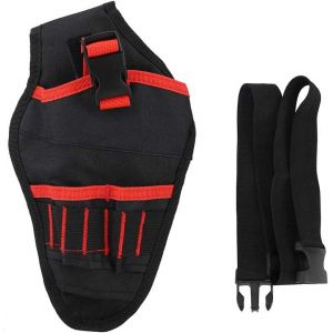 Sac à outils pour perceuse avec sangle à outils réglable, espace pour accessoires et boucle divisée pour ranger les outils et les forets - Neuf