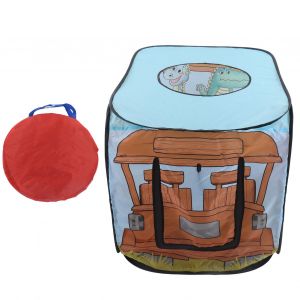 Tente Educative Pour Enfants, Tissu Polyester, Support En Metal, Pliable, Theme Voiture, 110 X 70 X 70 Cm - Neuf