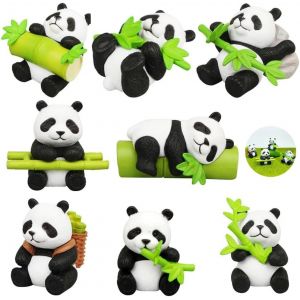 Sansh-Panda Figurine Décoration De Gâteau Animaux Anniversaire Décoration Gâteau Décoration De Jardin Panda Fête D'anniversaire Deco Gateau - Neuf