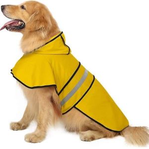 Imperm&eacute;able L&eacute;ger Et R&eacute;fl&eacute;chissant Pour Chien - Veste &Agrave; Capuche Ajustable Pour Temps Pluvieux Et Faible Visibilit&eacute; - Neuf