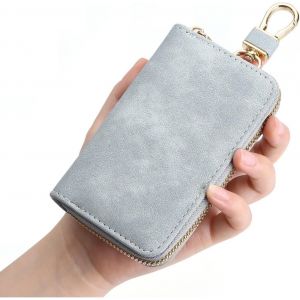 Etui Porte-Cl&eacute; Cuir,Etuis Porte-Cl&eacute;s de Voiture,Housse de Protection cl&eacute; de Voiture,Porte-cl&eacute;s avec Crochet en m&eacute;tal Et Fermeture &eacute;clair,Portable Pochette Porte Cles.[D34] - Neuf