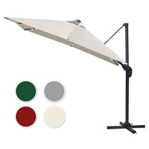 Parasol &Eacute;cru Avec &Eacute;clairage Led &iquest; Grand Mod&egrave;le Pour Terrasse &Eacute;l&eacute;gante - Neuf