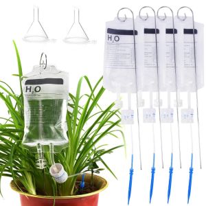 Lot de 4 Sacs Darrosage Automatique, Arrosage Plante Vacances, Arrosage Automatique Interieur, 350 ml Système D'irrigation des Plantes Réglable, Dispositif D'arrosage Automatique Réglable - Neuf