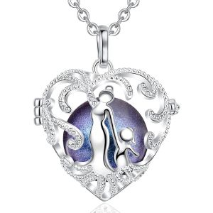 Bola Pregnancy Necklace With Mother And Baby Pendant Music Chime Bell For Pregnant Women, Christmas Birthday Gift, Chain 114 Cm - Neuf