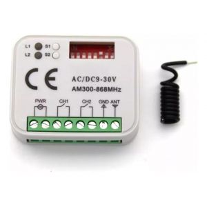 R&eacute;cepteur universel multifr&eacute;quence pour ouvre-portail, blanc - Neuf