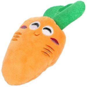 Jouet En Peluche Carotte De 15 Cm Pour Chiens Et Chats - Jouet &Agrave; M&acirc;cher Activ&eacute; Par Le Son, Doux, S&ucirc;r Et Amusant Pour Le Jeu Et Le Lien - Neuf
