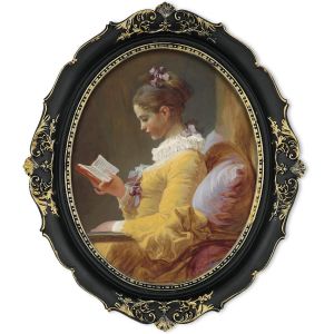 Cadre Photo 13x18 cm Noir pour Photo de Famille de Mariage, Cadre Photo Ovale 13x18 cm pour Mur et Table, d&eacute;coration Vintage - Neuf