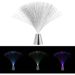 Veilleuse &Agrave; Fibre Optique Changement De Couleur Lumi&egrave;re Ciel &Eacute;toil&eacute; Pour La D&eacute;coration De La Maison Lampe Led Veilleuse Pour Bureau Chambre &Agrave; Coucher Circulaire Changement De Couleur Plastique - Neuf