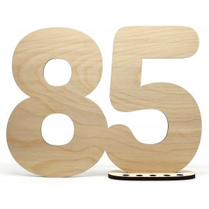 Kalanka-Plaque D&eacute;corative En Bois Pour 85 Ans - &Agrave; &Eacute;crire Soi-M&ecirc;me - Avec Support Et Bougeoir D'anniversaire - Pour D&eacute;coration D'anniversaire De 85 Ans, Anniversaire De Mariage - Neuf