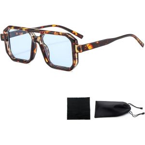 Asas-Lunette Soleil Monture Imprimée Léopard Lunette Comprend Un Étui Et Un Chiffon Convient Homme Et Femmes Pour Une Utilisation En Extérieur - Neuf