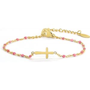 Eryi-Bracelet De Croix Pour Femmes, Bracelet Religieux Réglable En Acier Inoxydable Bracelet De Communion Pour Bijoux De Couple Cadeaux De Confirmation Bracelets De Mode - Neuf