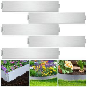 Bordure De Pelouse Produits M&eacute;talliques Bordure Profil&eacute;e Rouleau Bordure De Parterre R&eacute;sistant Aux Intemp&eacute;ries Jardin 100x18cm 50m - Neuf