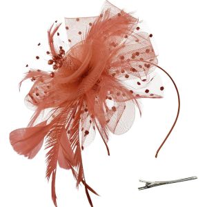 Fascinator Chapeau Plume Mariage Dames Day Bandeau Et Clip Cocktail Tea Party Chapeau Pour Fille Et Femmes.[K39] - Neuf