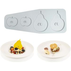 Ayuhr-Tapis De Dentelle En Silicone, Moule D'impression De Processus De Sucre Molécule De Gâteau Comestible Décoration De Cuisson, 4 Trous Pomme Et Poire - Neuf