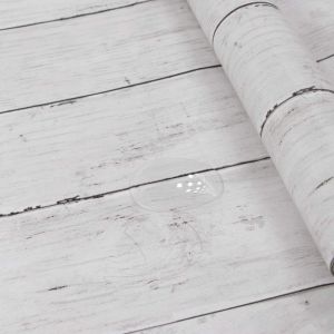 40X300cm Papier Adhesif pour Meuble Bois Blanc, Papier Peint Adhesif pour Meuble Cuisine, Vinyle Adhesif Papier Autocollant pour Meuble Decoratif Imperméable - Neuf