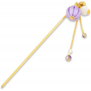 Lbgwp60-Kanzashi, Ornements De Cheveux En Perles Transparentes Fabriquées Au Japon, (Boule À Bulles/Violet) - Neuf