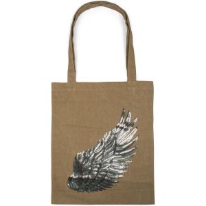 Sjzg-Sac De Course Avec Paillettes En Forme D'aile, Sac &Agrave; Main, Canevas, Sac En Tissu Sac, Unisexe 02012213, Couleur:Kaki - Neuf