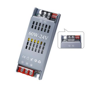 Transformateur LED dimmable DC 24 V 2,5 A,60 W avec 5 modes de protection,Alimentation professionnelle adapté pour la conversion de 220-240 VAC à tension constante DC à basse tension - Neuf