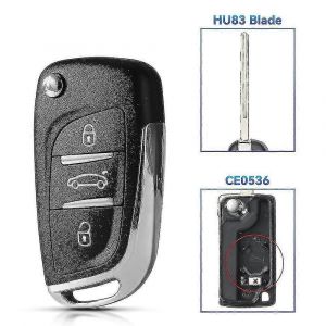Ce0523 Ce0536 Clé De Voiture Modifiée Pour Citroen C2 C4 C5 Berlingo Xsara Picasso Peugeot 306 407 807 Partner Va2 / Hu83 2 / 3btn Pour Citroen-3 Bt Hu83 Ce0536 - Neuf