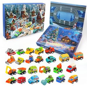 24 Jours Compte à Rebours Calendrier Jouets Cadeau,Calendrier De L'Avent Enfant Avec 24 Voiture Hotweels Enfants Ensemble Pour GarçOns Enfants Party Favors - Neuf