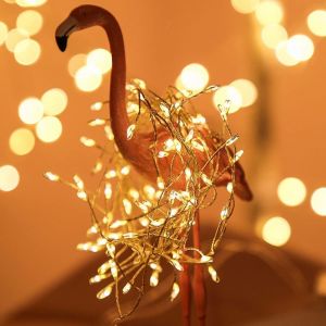 Kal-Guirlande Lumineuse Led Pile, 3m 100led Guirlande Lumineuse Avec Télécommande, Guirlande Led Etanche, Fairy Lights, Guirlande Led Fil De Fer, Pour Noël, Chambre, Mariage, Soirée - Neuf