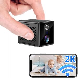 ChenQuanSarl-Mini Camera Espion Sans Fil, 2K & 140° Grand Angle Communication Bidirectionnelle Mini Camera, Double Wifi Et Non-Wifi Caméra Espion Avec Vision Nocturne & Détection De Mouvement Pir - Neuf