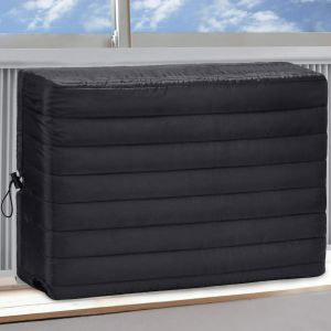 Housse de protection pour climatiseur intérieur, pour unité de fenêtre intérieure, 53 x 38 x 8,9 cm (L x H x P), noir - Neuf