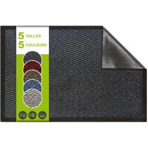Kalanka-® | Tapis D'entrée Intérieur | Paillasson Durable Et Antidérapant | Absorbe L'eau Et Ramasse La Saleté | Facile À Nettoyer | Collection Spectrum (Anthracite, 40x60cm) - Neuf