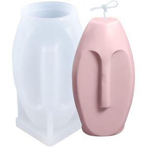 Moule À Bougie Visage Abstrait, Moule En Résine Visage Artistique, Moule En Silicone Pour Moulage De Résine, Moule En Plâtre Ou Époxy Pour Aromathérapie, Moules 3d Pour La Fabrication De Bougies-A - Neuf