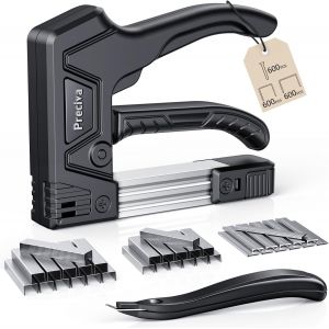lbgwp60-Agrafeuse Murale Pour Bois Avec Extracteur,1800 Agrafes Incluses,Agrafeuse Manuelle Pour Tapisserie, Décoration, Menu rie Et Fabrication De Meubles - Neuf