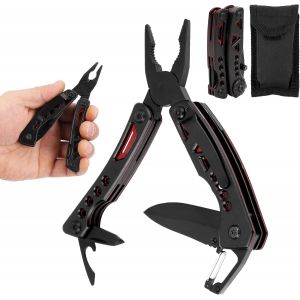 8 En 1 Outils Multifonction Randonn&eacute;e Couteau Multifonction Cadeau Homme Pince Multifonction Homme Accessoire Pour Hommes Cadeaux Pour P&egrave;res Cadeau Papa + Sac De Rangement - Neuf