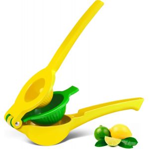 2-En-1 Presse Citron Vert Et Jaune Manuel - Presse Citrus &Agrave; Structure Double Engrenage En Acier Inoxydable, Nettoyage Facile Et Compatible Lave-Vaisselle - Neuf