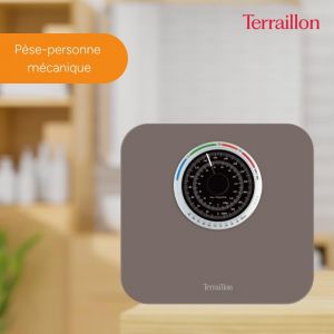 Kalanka-Terraillon - Nautic Up, P&egrave;se Personne M&eacute;canique, Balance Grand Cadran Avec Indicateur D'imc, 150kg Max, Marron - Neuf