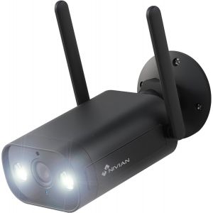 lbgwp60-Caméra Bullet Wifi 2,4Ghz-Résolution 2K-Convient Pour L'Extérieur Ip66-Vision Nocturne 10M- Compatible Avec Alexa Et Google Home-Télécommande Avec Application Tuya-Couleur Noire - Neuf