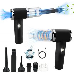 Aspirateur Voiture Puissant,Mini Aspirateur à Main Portable pour Voitures 15000PA,Aspirateur Sans Fil Système de Double Filtration, Pour un nettoyage en profondeur des voitures et des maisons - Neuf