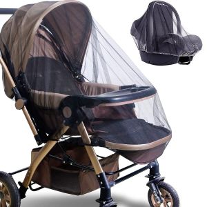 Moustiquaire Bébé Noire, Moustiquaire Pour Siège Auto (Ex. : Bebe Confort, Cybex), Bordure Élastique, Ouverture Pour Le Transport - Neuf