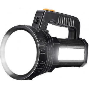 Lampe torche LED rechargeable de 15 000 lumens ¿ Torche tactique ultra-lumineuse avec 6 modes d'éclairage pour l'extérieur, le camping et les situations d'urgence - Neuf