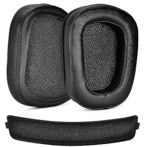 1 paire de coussinets d'oreille en mousse coussin d'oreille en cuir pour casque G933 G935 G633 / G 933 G 935 G 633 - Neuf