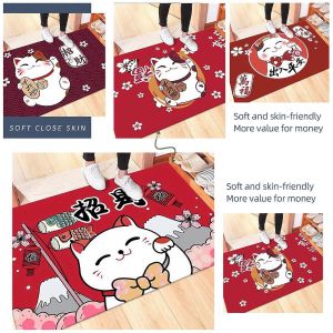 Motif de chat 60x90cm tapis de sol de cuisine pour la décoration d'hôtel de bureau à domicile - Neuf