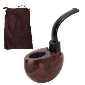 Pipe a tabac en bois avec noyau en carbone de 9 mm, pour fumeurs debutants et experimentes, couleur foncee - Neuf