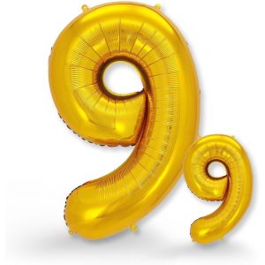 AYUHR-® Set de 2 Ballons Chiffre 5 Doré - Grand et Petit Ballon Hélium - Décoration Anniversaire 5 Ans Fille Garçon, Ballon Chiffre pour Fête d'Anniversaire 5 Ans, Chiffre Géant - Neuf