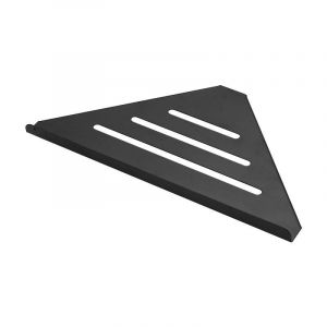 &Eacute;tag&egrave;re de douche d'angle noire 30,5 x 19,4 cm, sans per&ccedil;age, en acier inoxydable 304, pour savon et shampoing - Neuf