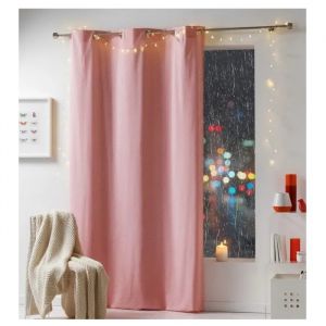 Rideau &Agrave; Oeillets 140 X 240 Cm Galactic Corail - Neuf