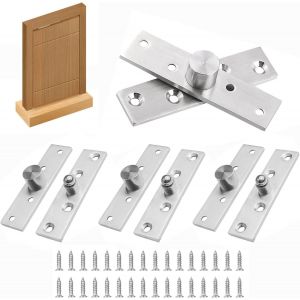 4 jeux Cach&eacute;e Degr&eacute;s pour Armoire Fen&ecirc;tre Porte Charni&egrave;res Pivotantes en Acier Inoxydable de 360 Degr&eacute;s pour Armoire Charni&egrave;res Pivot Porte &agrave; Rotation Cach&eacute;e Degr&eacute;s pivot de porte charniere - Neuf