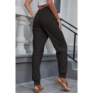 Pantalon Coton Femme Décontractés Été Pantalons Mode Chanvre Confortable Rétro Pants Respirant Taille Elastique Pantalon Avec Poches Chic Yoga Elegant - Neuf