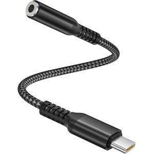 LORANKA-pour iPhone 17 Adaptateur USB C Jack 3,5mm 0.6FT/0.18M,Type-C M&acirc;le Convertisseur &Eacute;couteur Audio Prise Casque Cordon pour iPad 10 Pro 11,iPhone 16 Max,Galaxy S25 S24 FE A56 A55 A54 M56 M36 M33 - Neuf