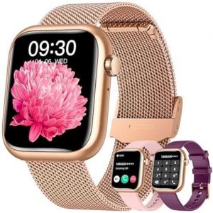 Montre Connectée Femme Sport Smartwatch: Fitness Smart Watch Avec Appel Bluetooth 100+ Sport Mode Podometre Digitale Pour Andriod Et Iphone Moniteur De Sante Tension Arterielle Montres Intelligente O - Neuf