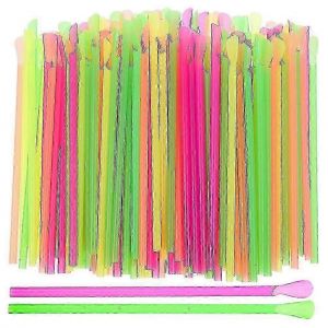 400Pcs Cuillère Pailles Slushie Pailles Cuillère Scoop Pailles Pailles de boisson jetables pour cônes de glace - Neuf