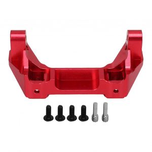 RC crawler voiture pare-chocs poutre arrière anti-collision base alliage d'aluminium portail essieu pièces rouge - Neuf